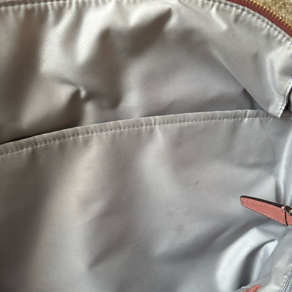 Tumi Pink Leather Zip-Top Tote Work Laptop Bag Travel Purse - Picture 5 of 10